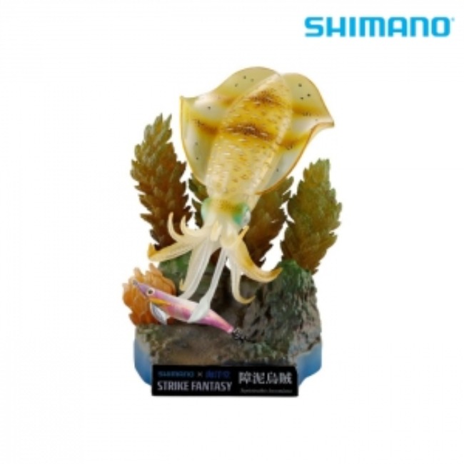 시마노 X 해양당 콜라보 피규어 장식품 무늬오징어
